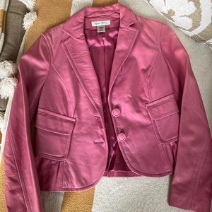 NINE WEST LEATHER BLAZER